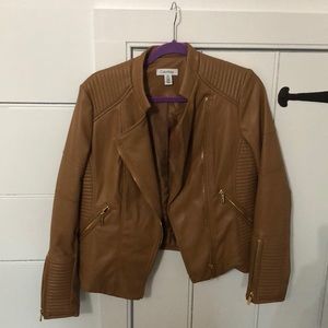 Calvin Klein faux leather moto jacket